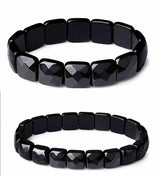 Men And Women Couple Natural Obsidian Bracelet