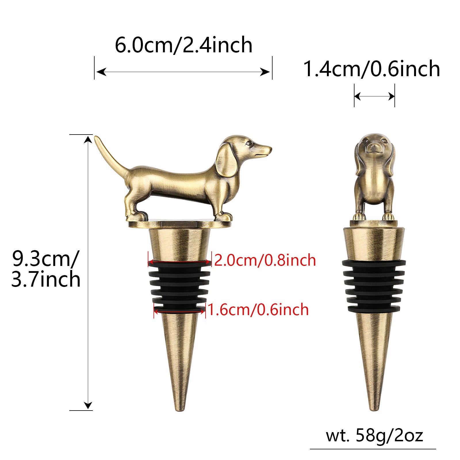 Dachshund-shaped Wine Stopper