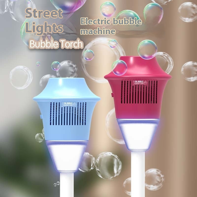 Cross-border Automatic Rose Sunflower Street Lamp Bubble Machine