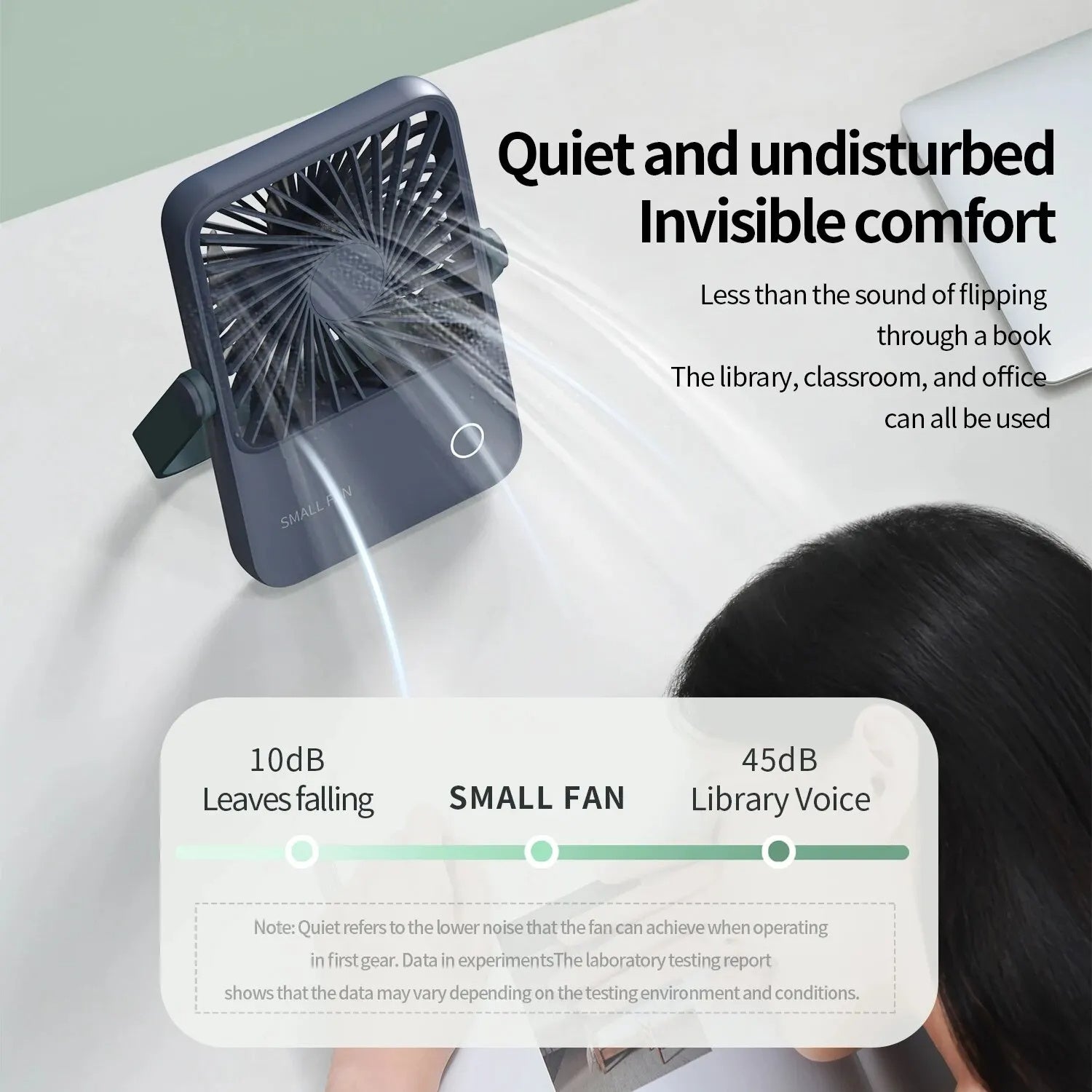 Multifunctional Small Fan Desktop Wall-mounted Portable Mini Fan 1200mAh Rechargeable Fan For Home Dormitory