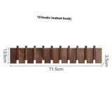 Solid Wood Simplicity Keys Clothes Hook Wall Home Door Hallway Hanger Punch-free