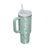 40 Oz Insulated Tumbler With Handle Straw