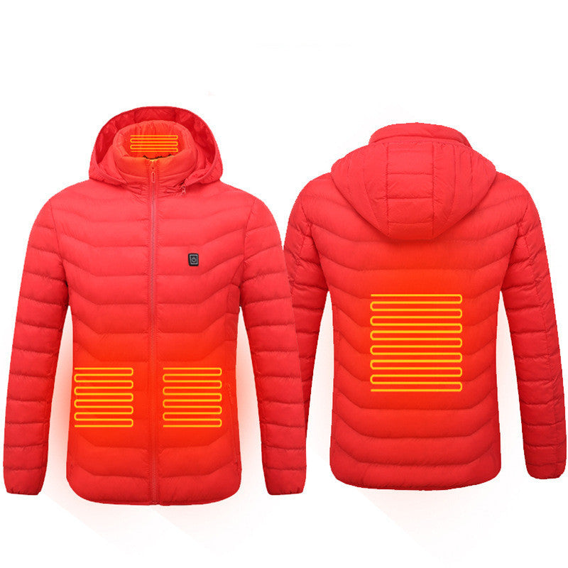Electric Heating Coat Insulated Hood Windbreaker