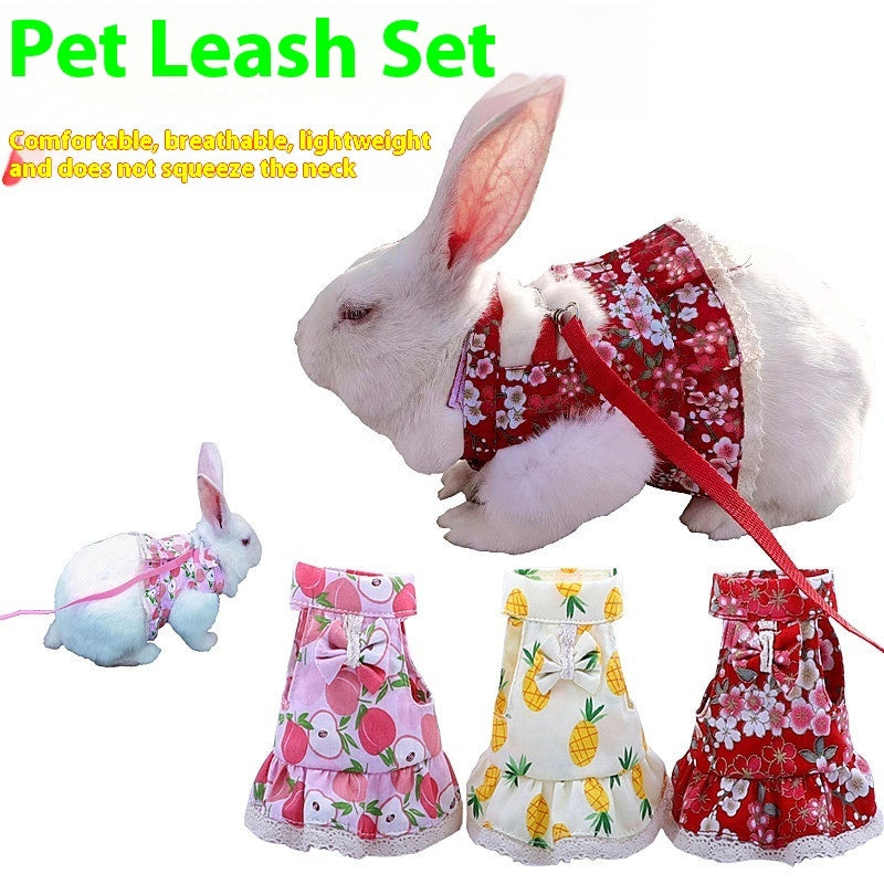 Rabbit Hand Holding Rope Chest Back Lace Skirt