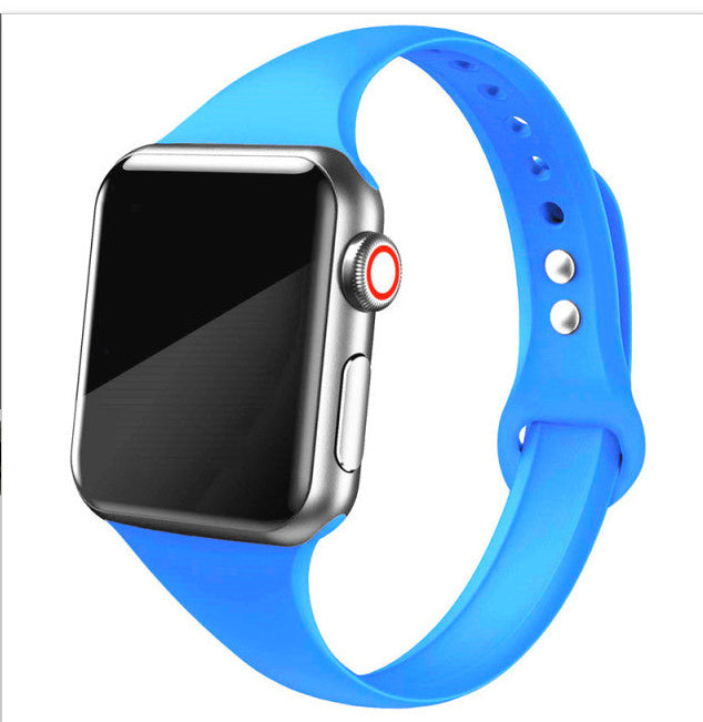 Small Waist Silicone Watch Strap Double Buckle Snap Button