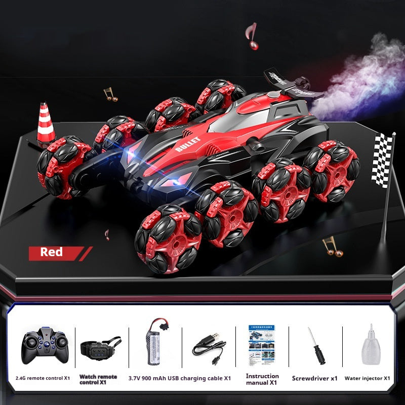 Eight-wheel Gesture Induction Remote Control Deformation Rock Crawler Spray Drift Tumbling Stunt Car
