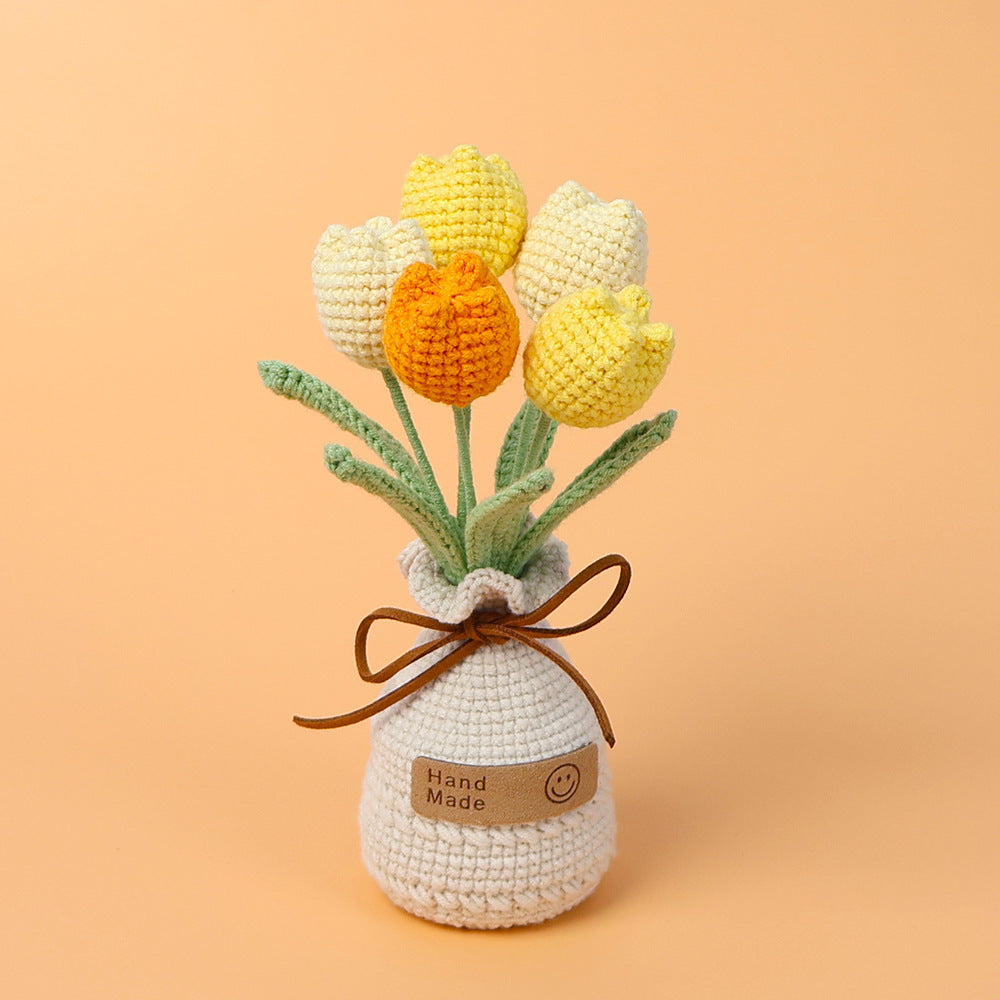 Handmade Wool Knitted Flower Pot
