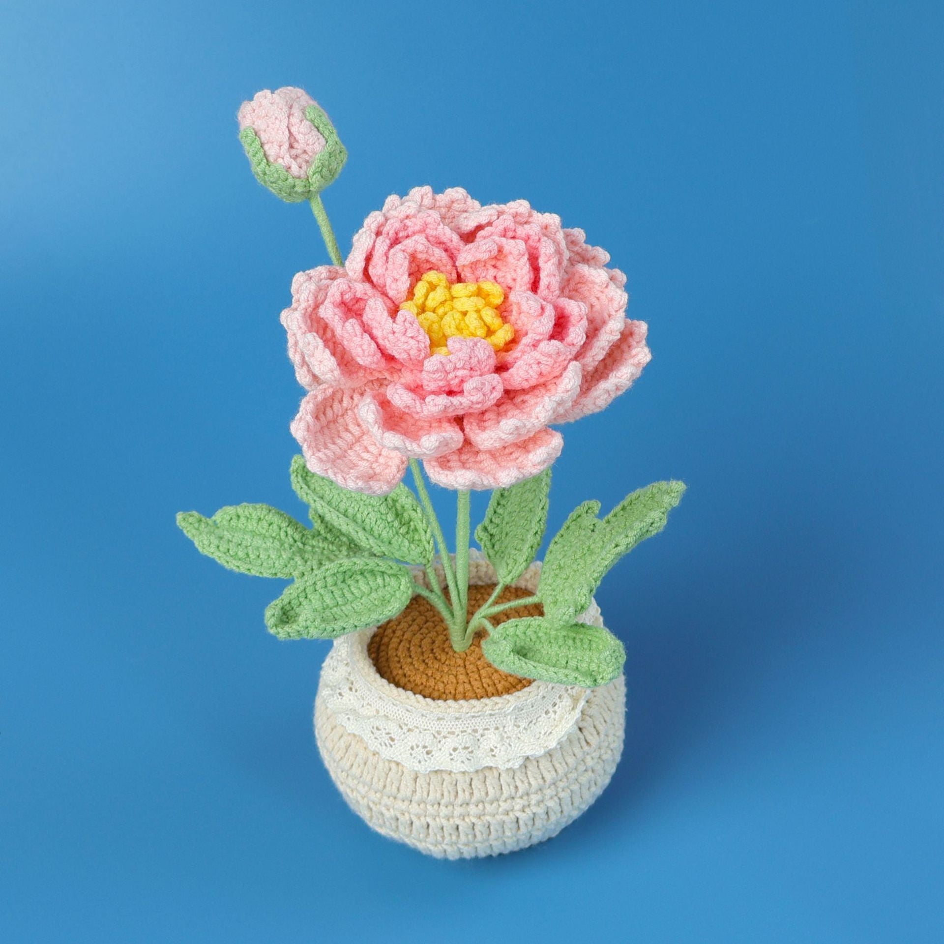 Handmade Wool Knitted Flower Pot