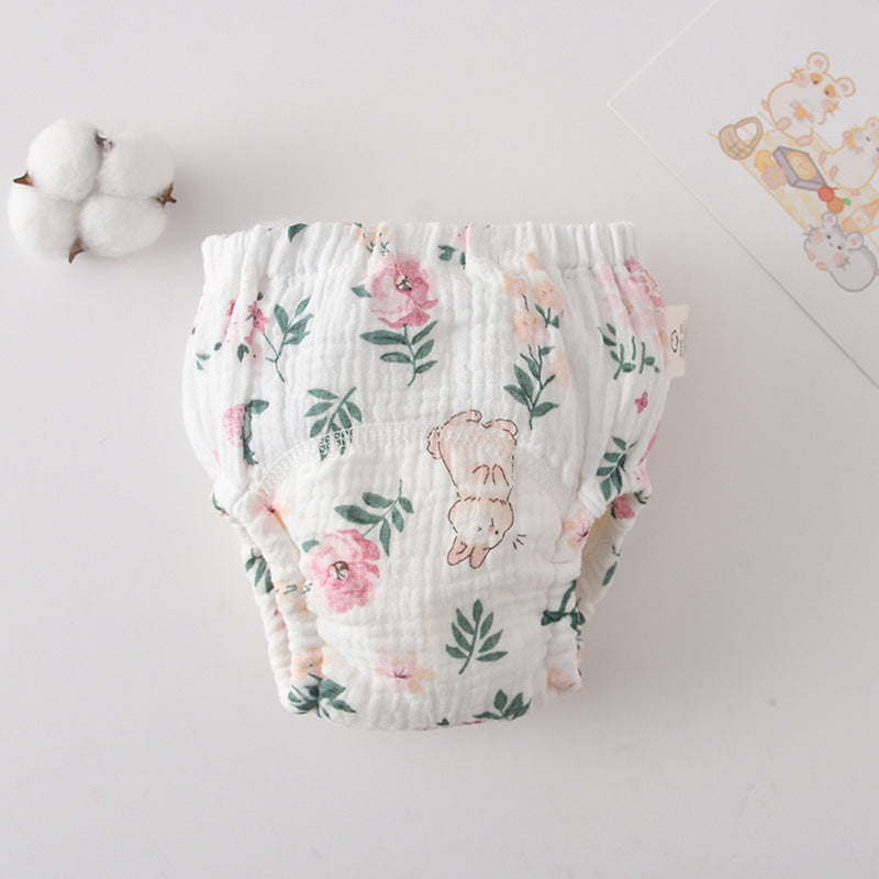 Gauze Cotton Baby's Ring Urine Training Pants Pure Diaper Pants