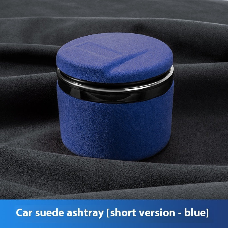 Suede Luminous Prevent Fly Ash Car Ashtray