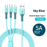 5A Super Three-in-one Data Cable Charging Cable