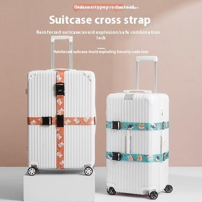 Password Lock Safety Belt Suitcase Band Trolley Case Packing Belt