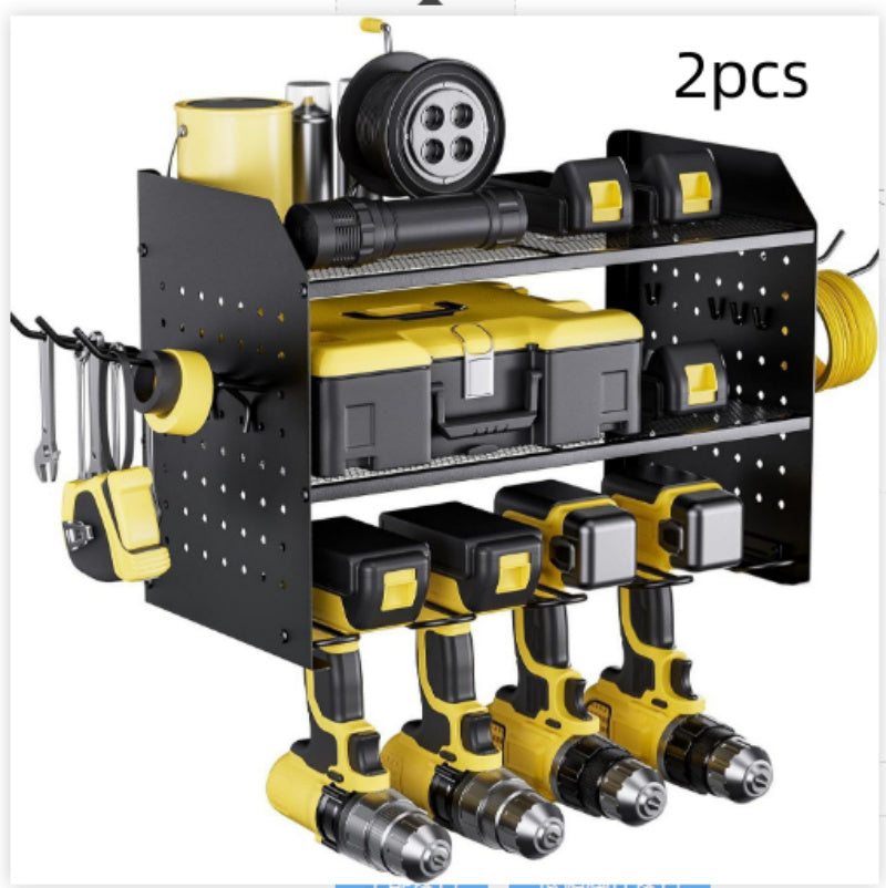 Wall-mounted Power Storage Garage Electric Drill Screwdriver Rack Electric Tool Holder