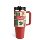 40 Oz Insulated Tumbler With Handle Straw