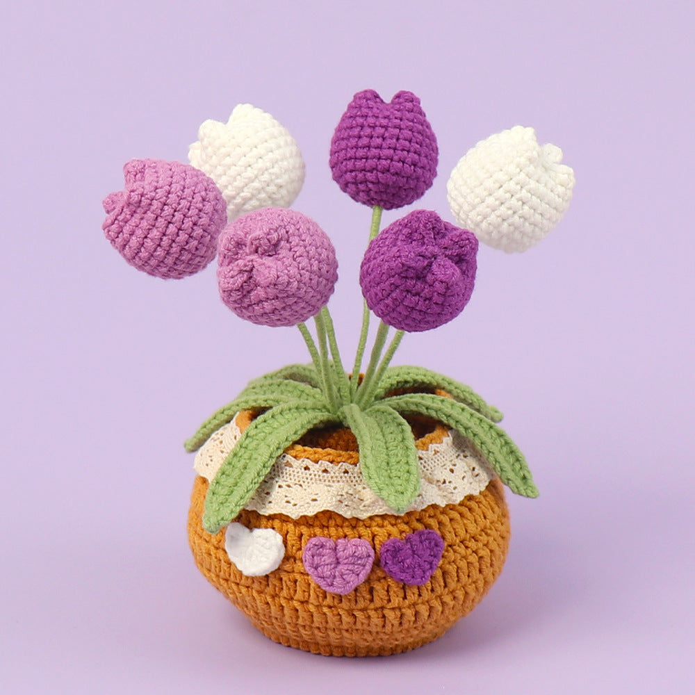 Handmade Wool Knitted Flower Pot