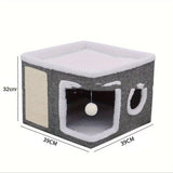 Pet Double-layer Cat Nest Villa Can Be Stored And Folded