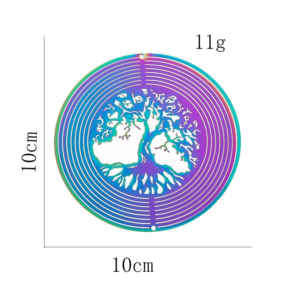 Gradient Color 3D Rotating Wind Hanging Ornament