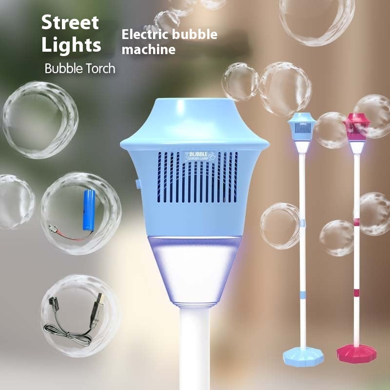Cross-border Automatic Rose Sunflower Street Lamp Bubble Machine