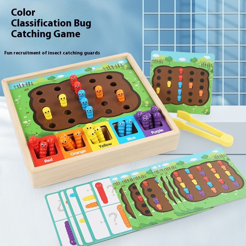 Wooden Bug Catching Classification Matching Game Educational Toys