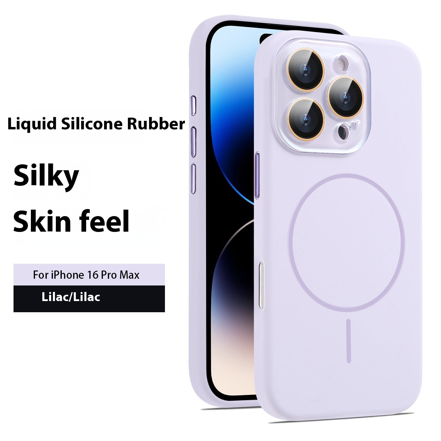 Liquid Silicone Magnetic Crystal Lens Phone Case Protective Cover