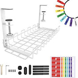 Iron Table Cable Management Rack Wire Storage Punch-free Finishing Rack