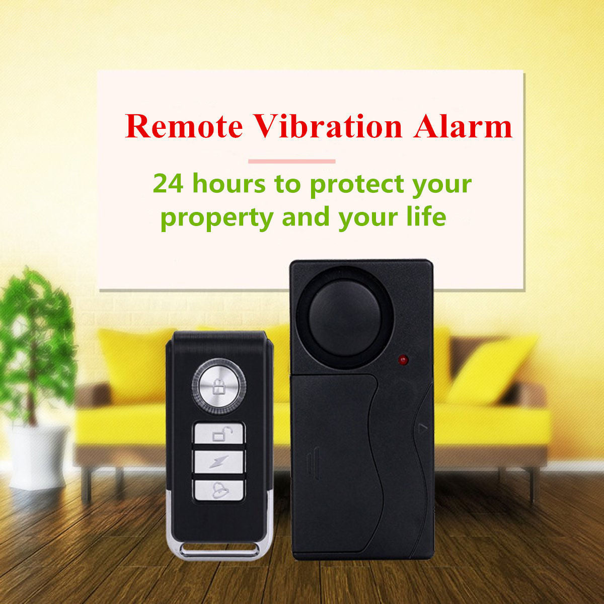 Wireless Remote Vibration Detector Shock Sensor Burglar Alarm