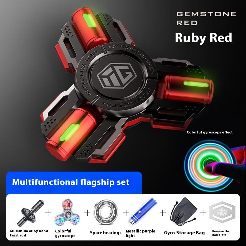 Glowing Fingertip Spinning Top Metal Pressure Reduction Toy