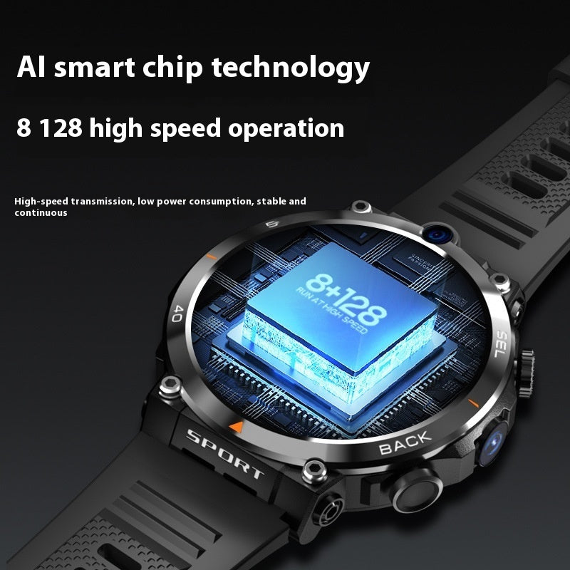 Multi-Functional Sports Smartwatch With Dual Cameras For Positioning