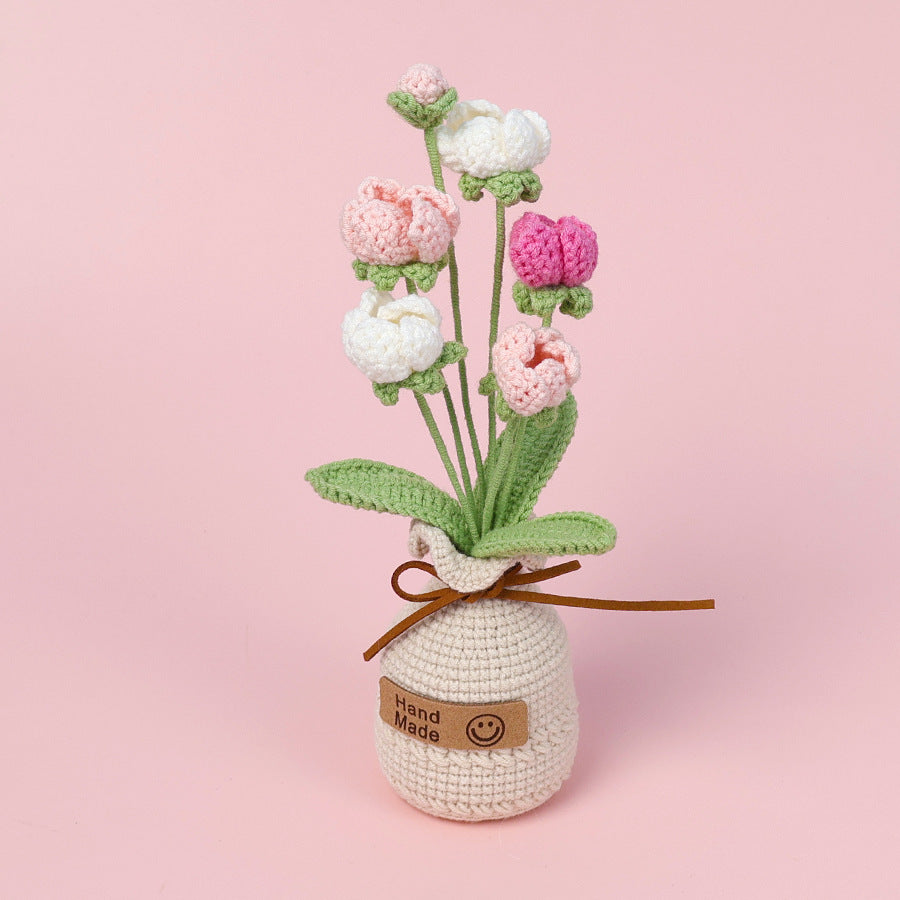 Handmade Wool Knitted Flower Pot