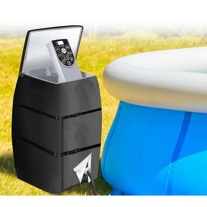 Hot Tub Spa Heater Pump Cover with Zipper Opening, Waterproof Anti-UV Insulated