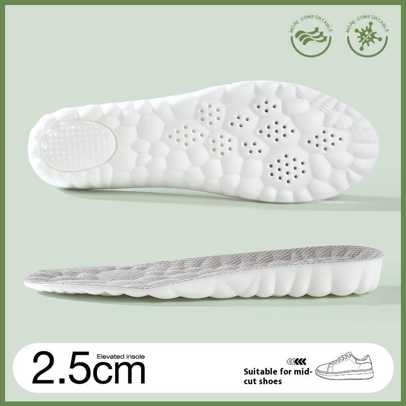 Height Increasing Insole High Elastic Shockproof Breathable Sweat Absorbing