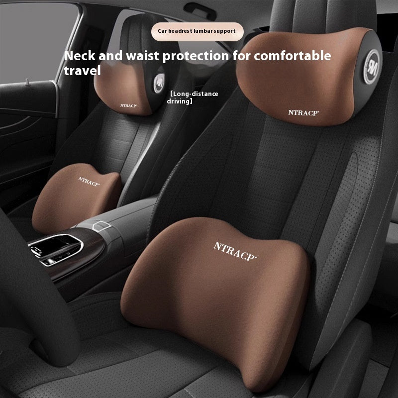 Memory Foam Headrest and Lumbar Pillow