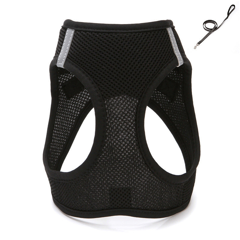 Cat Pulling Rope Vest-style Slip Dogs And Cats Rope Pet Outing Mesh Cat Leash