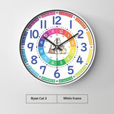 Early Education Cartoon Children's Home Wall Mounted Clock