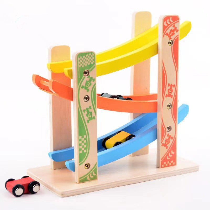Children's Colorful Multi-layer Inertial Sliding Car Track Gliding Car
