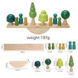 Children's Solid Wood Color Building Blocks Forest Seesaw Toys