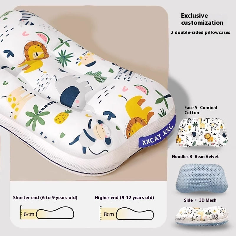 Four Seasons Universal Breathable Children Cartoon Anti-mite Pillow
