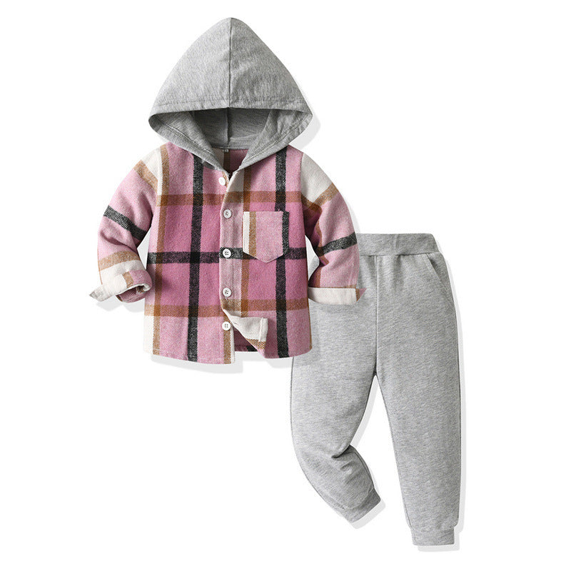 Korean Style All-matching Plaid Shirt Harem Pants