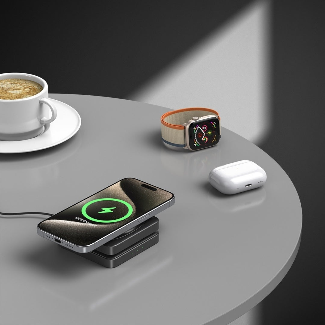 Three In One Folding Magnetic Mobile Phone Wireless Charger