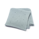 Baby Boys' And Girls' Knitted Solid Color Hollow-out Dot Quilt Quilt