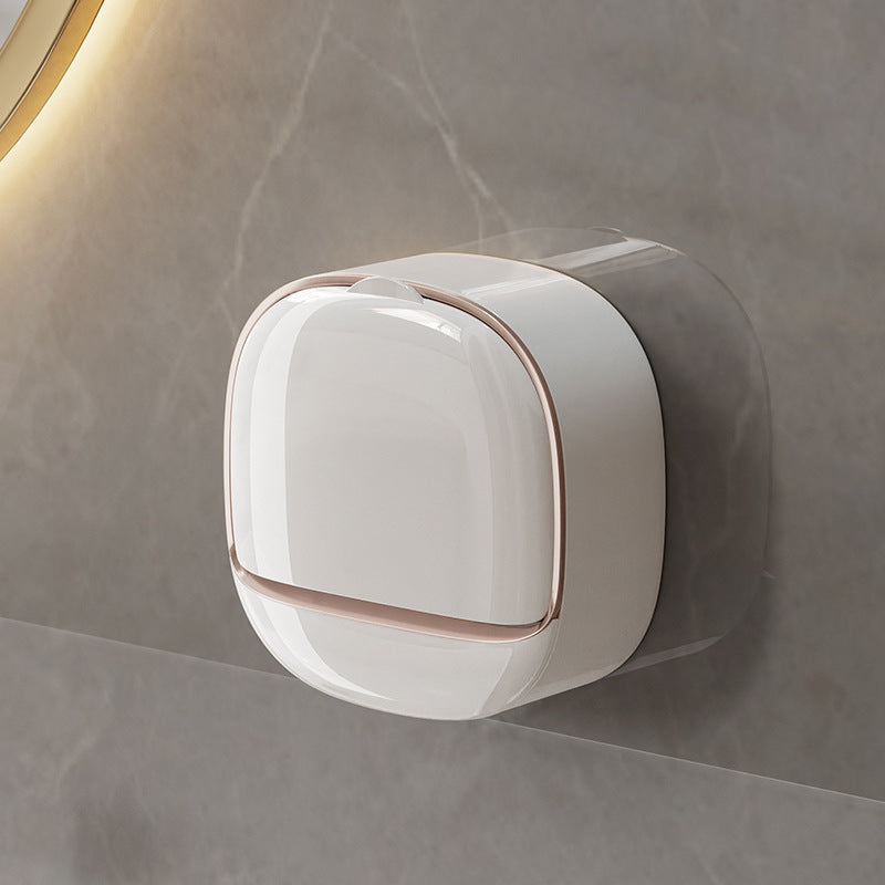 Solid Color Punch-free Wall-mounted Household Soap Box