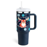 40 Oz Insulated Tumbler With Handle Straw