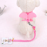 Pet Walking Dog Angel Wings Hand Holding Rope