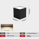 Led Surface Mounted Downlight Square Punch Free Ceiling Lamp