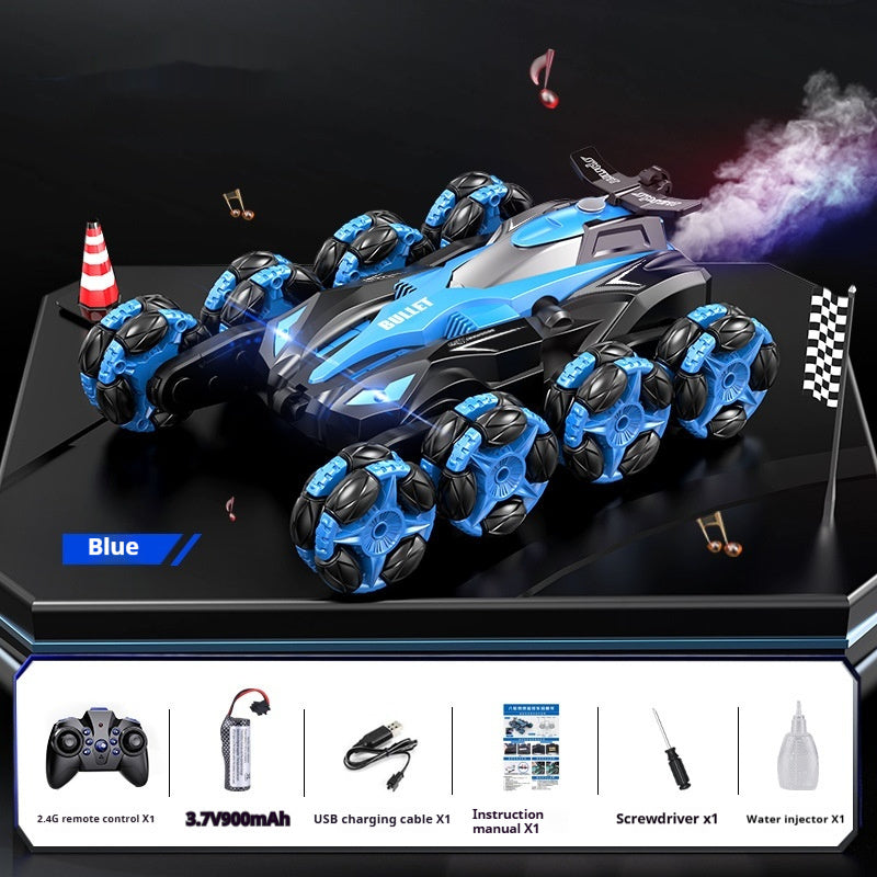 Eight-wheel Gesture Induction Remote Control Deformation Rock Crawler Spray Drift Tumbling Stunt Car