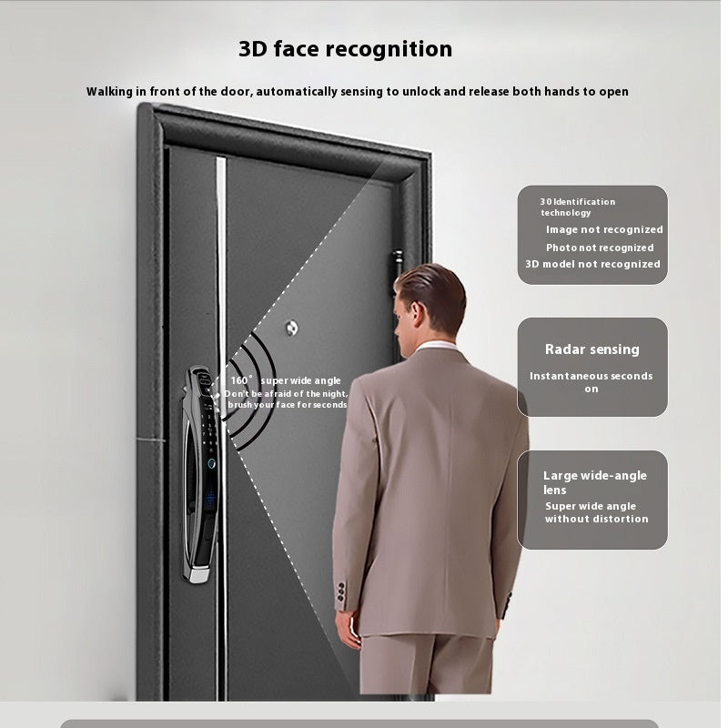 Face Recognition Lock Remote Visual Intercom Fingerprint Lock