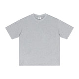 Street Long-staple Cotton Solid Color Short Sleeve