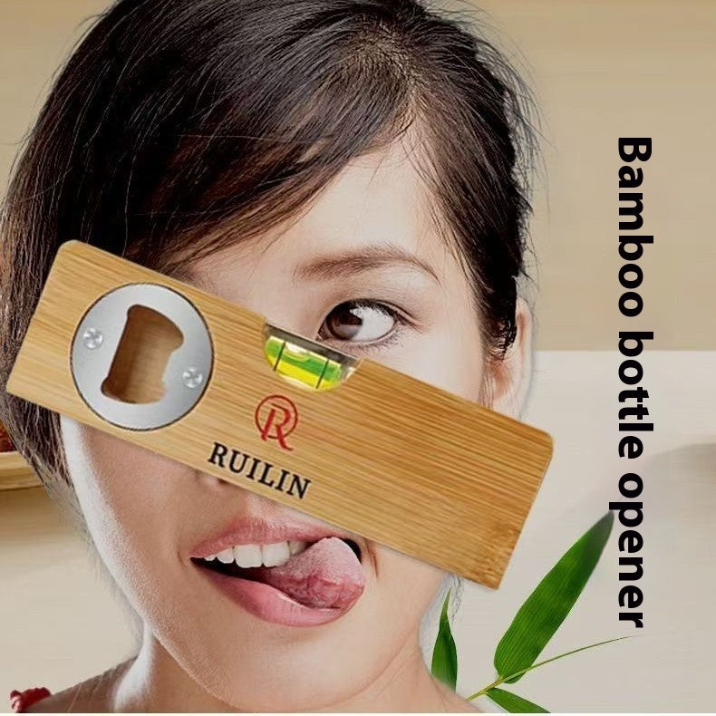 Custom Wooden Spirit Level Bottle Opener