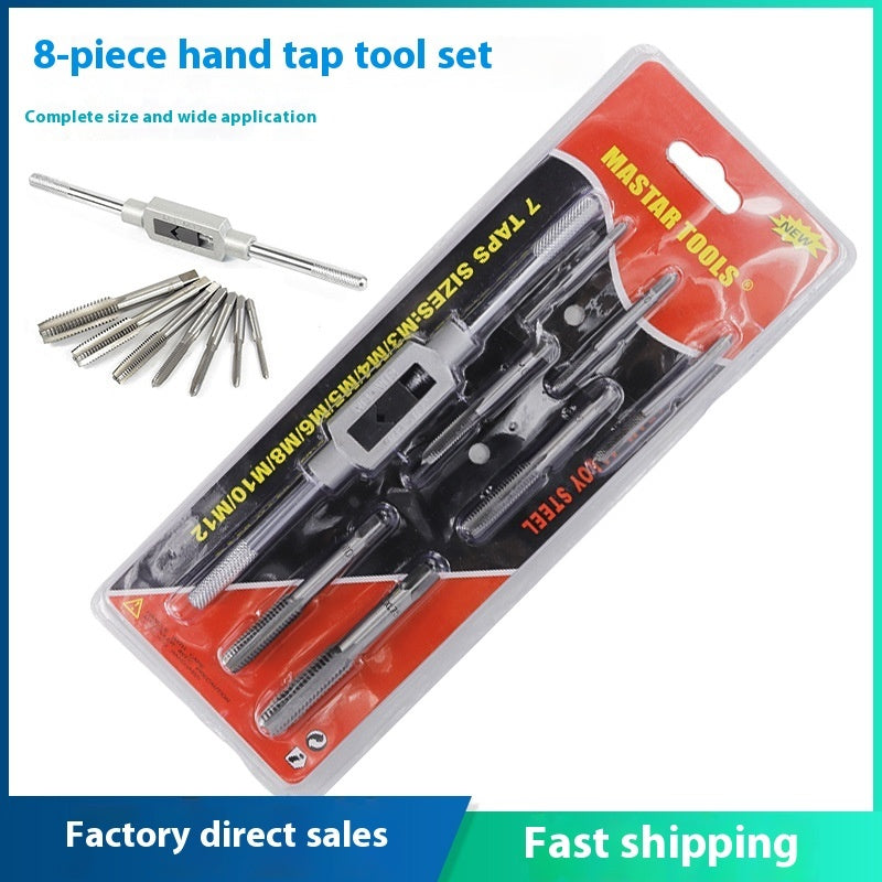 8-piece Tap Hardware Tools Metric Hand Tap Suit