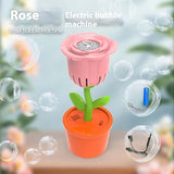 Cross-border Automatic Rose Sunflower Street Lamp Bubble Machine